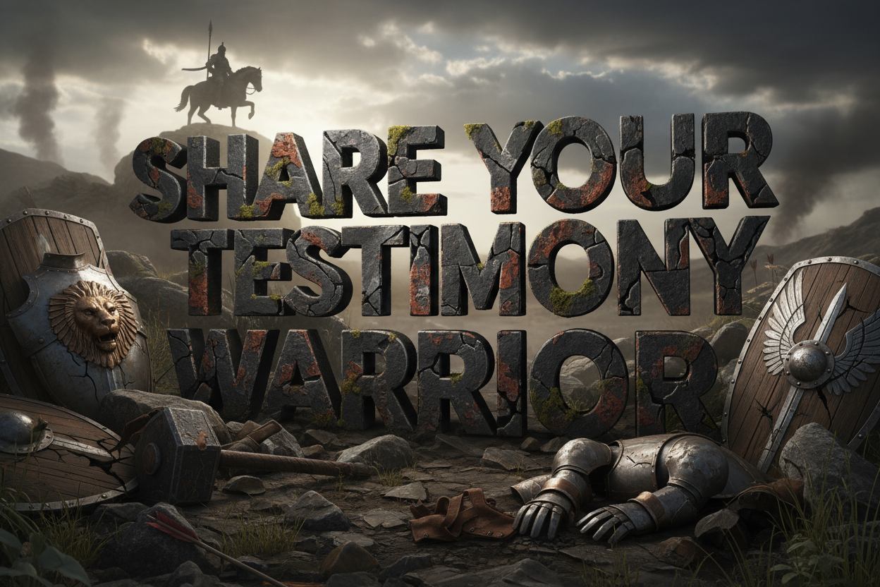 Share Your Testimony Warrior make it look realistic